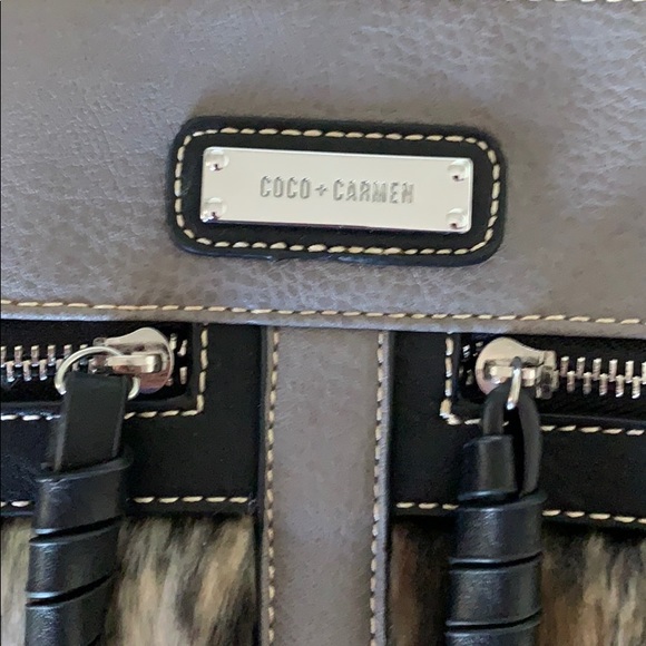 NWOT “Coco + Carmen” Purse leather & faux fur - Picture 2 of 7